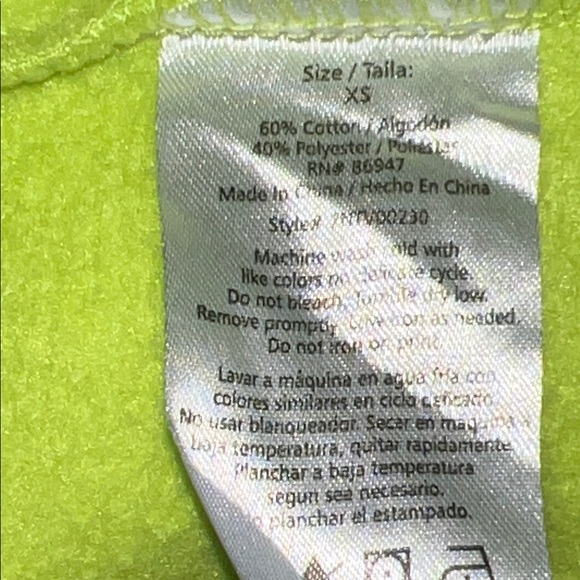 Nickelodeon Neon Green Hoodie Sweatshirt with Orange Logo - Picture 5 of 5